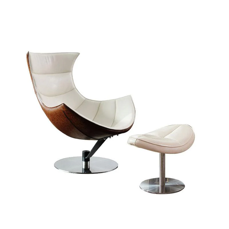 Russell Lobster Chair, With Ottoman, Walnut Texture, Armchair - Image 5