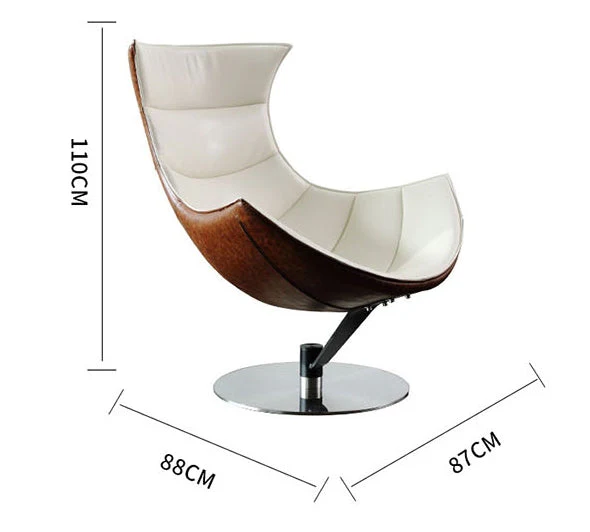 Russell Lobster Chair, With Ottoman, Walnut Texture, Armchair - Image 6