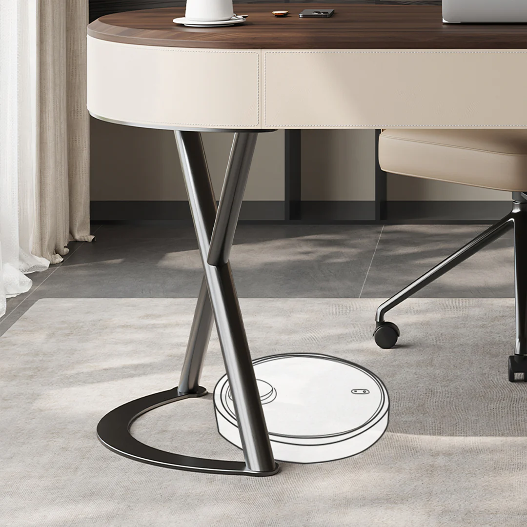 Saanvi Modern Office Desk For Home, Curved Office Desk - Image 7