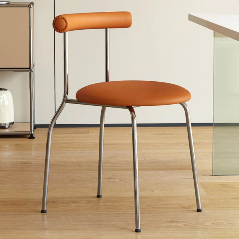 Sagan Dining Chair, Leather & Carbon Steel Alloy - Image 3