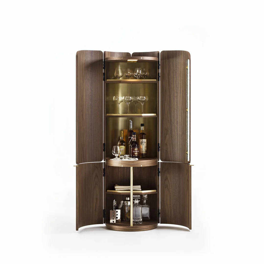Sakamoto Liquor Cabinet, Wine Storage With Two Doors - Image 11