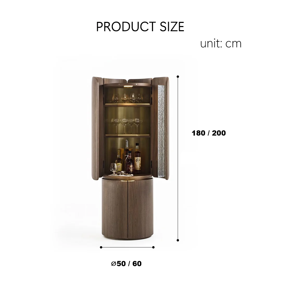 Sakamoto Liquor Cabinet, Wine Storage With Two Doors - Image 12