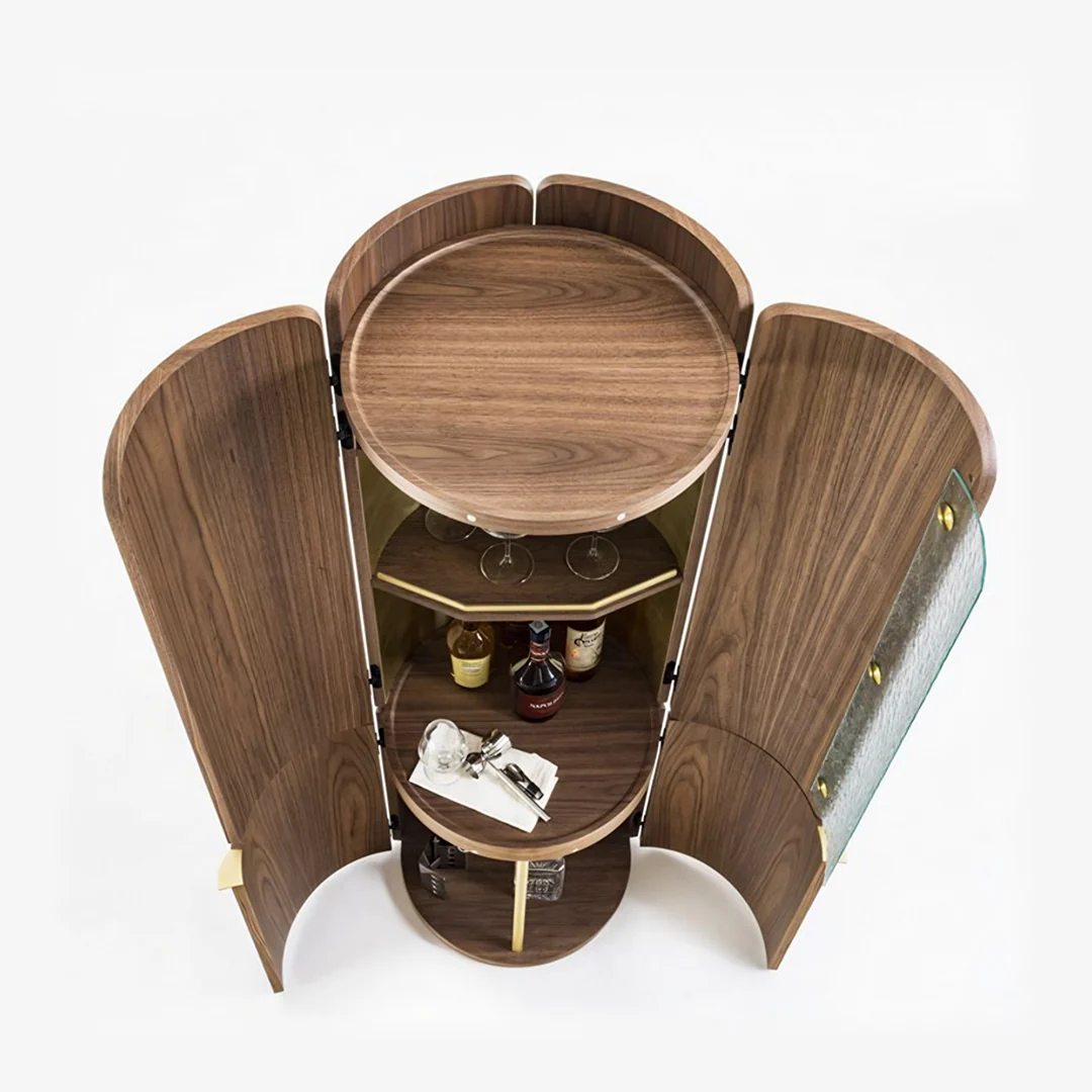 Sakamoto Liquor Cabinet, Wine Storage With Two Doors - Image 9