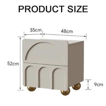 Sal Bedside Table, Cream Or Black - Image 6