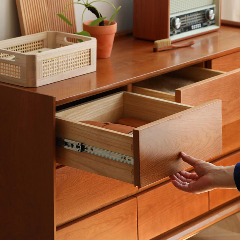 Sam Drawer Cabinet, Cherry Wood - Image 4