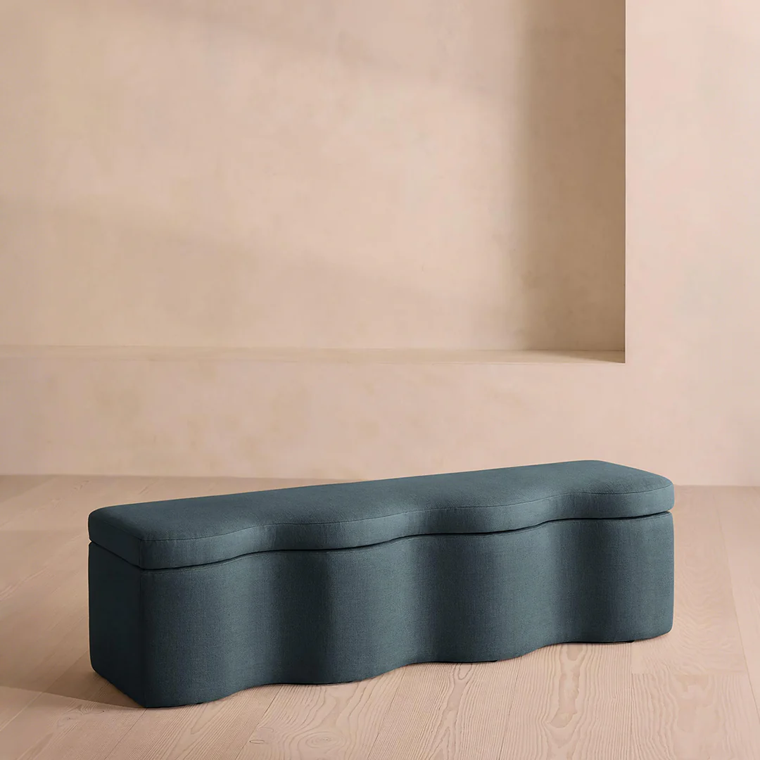 Sampson Storage Bench, Shoe Bench, Linen - Image 10