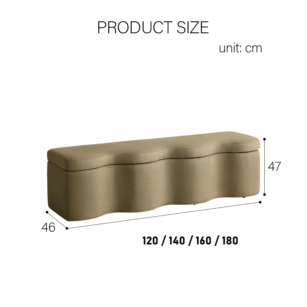 Sampson Storage Bench, Shoe Bench, Linen - Image 11