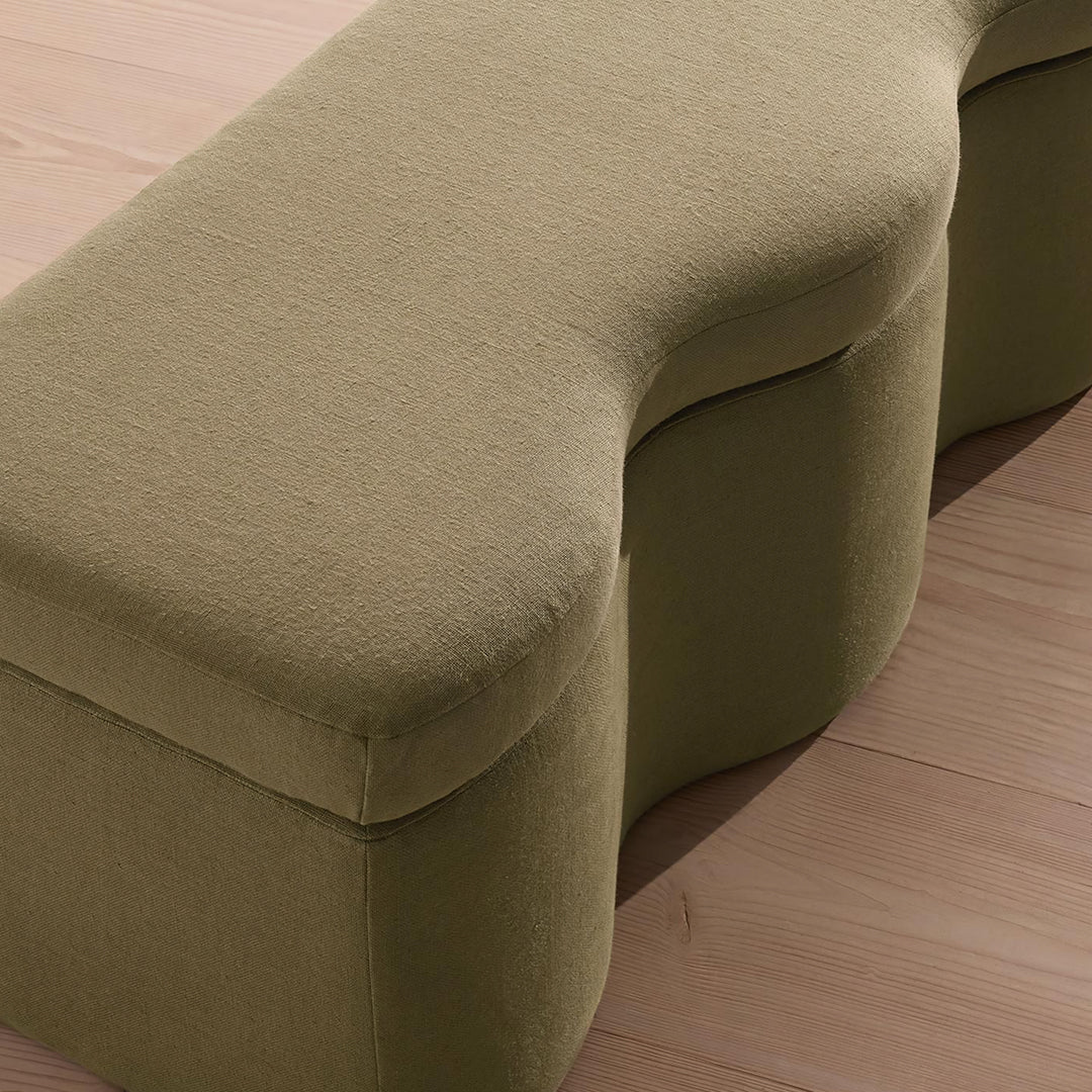 Sampson Storage Bench, Shoe Bench, Linen - Image 5