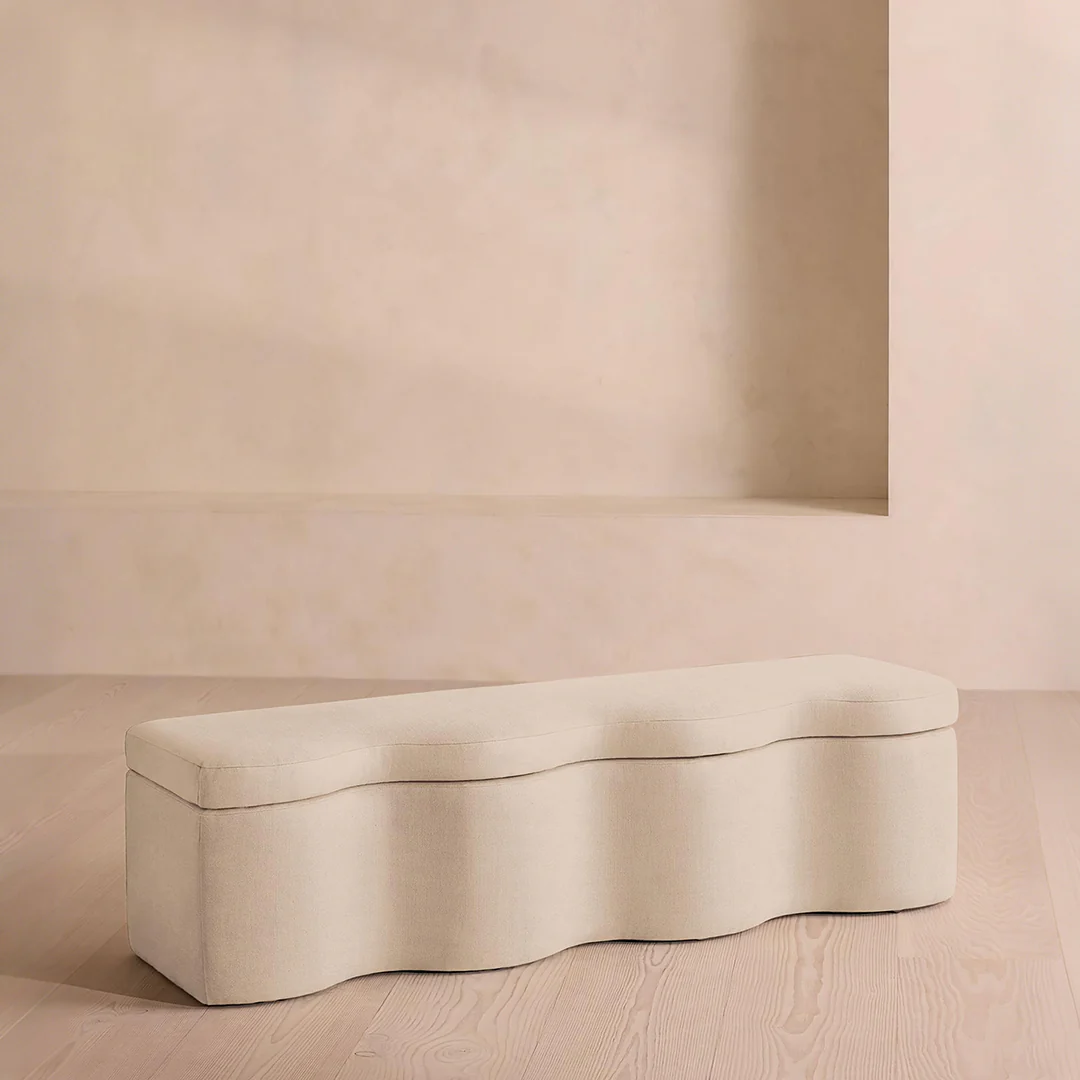 Sampson Storage Bench, Shoe Bench, Linen - Image 8
