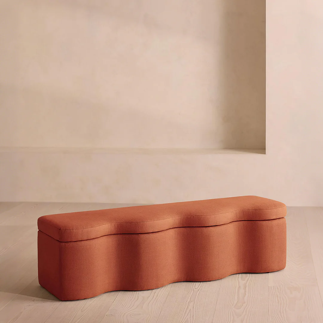 Sampson Storage Bench, Shoe Bench, Linen - Image 9