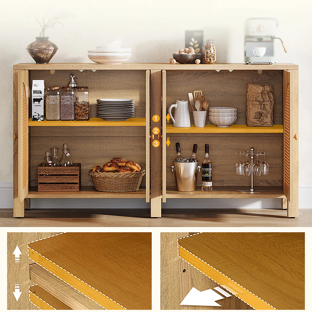 Sawyer Rattan Sideboard, Storage Cabinet - Image 5