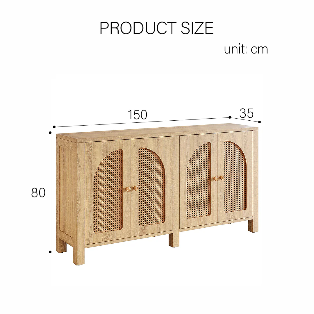 Sawyer Rattan Sideboard, Storage Cabinet - Image 8