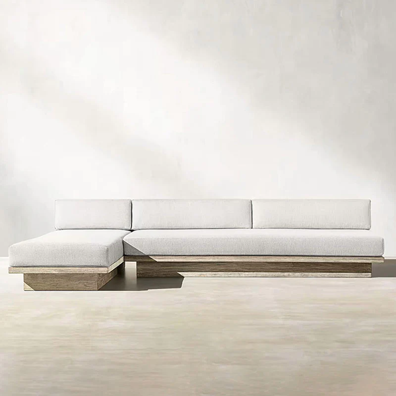 Scott Rattan Outdoor Sofa Set, Wood Base Sofa - Image 3