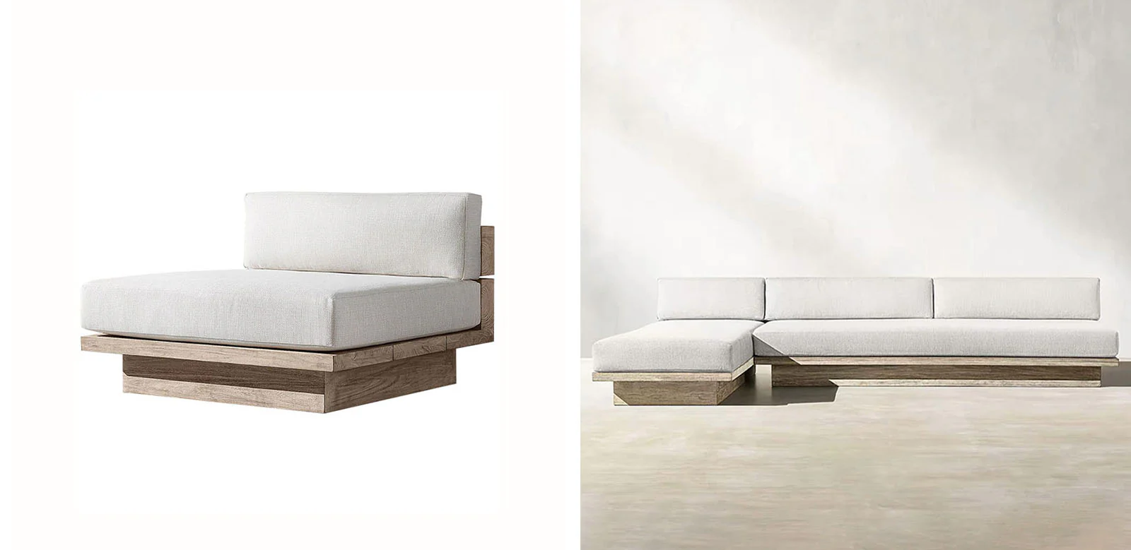 Scott Rattan Outdoor Sofa Set, Wood Base Sofa - Image 6
