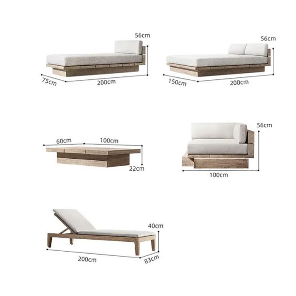 Scott Rattan Outdoor Sofa Set, Wood Base Sofa - Image 9