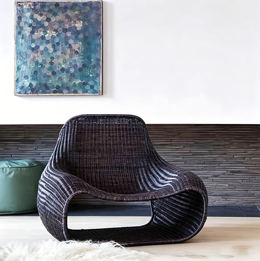 Serrano Outdoor Lounge Chair With Footstool, Rattan - Image 11