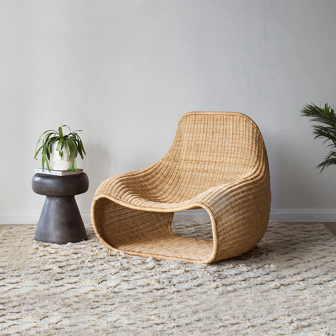 Serrano Outdoor Lounge Chair With Footstool, Rattan - Image 5
