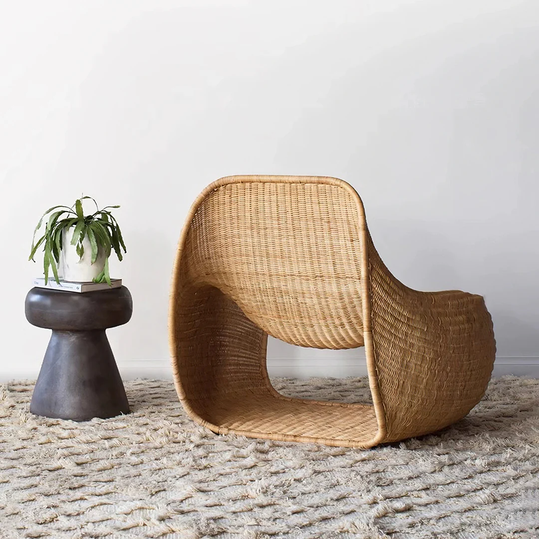 Serrano Outdoor Lounge Chair With Footstool, Rattan - Image 6