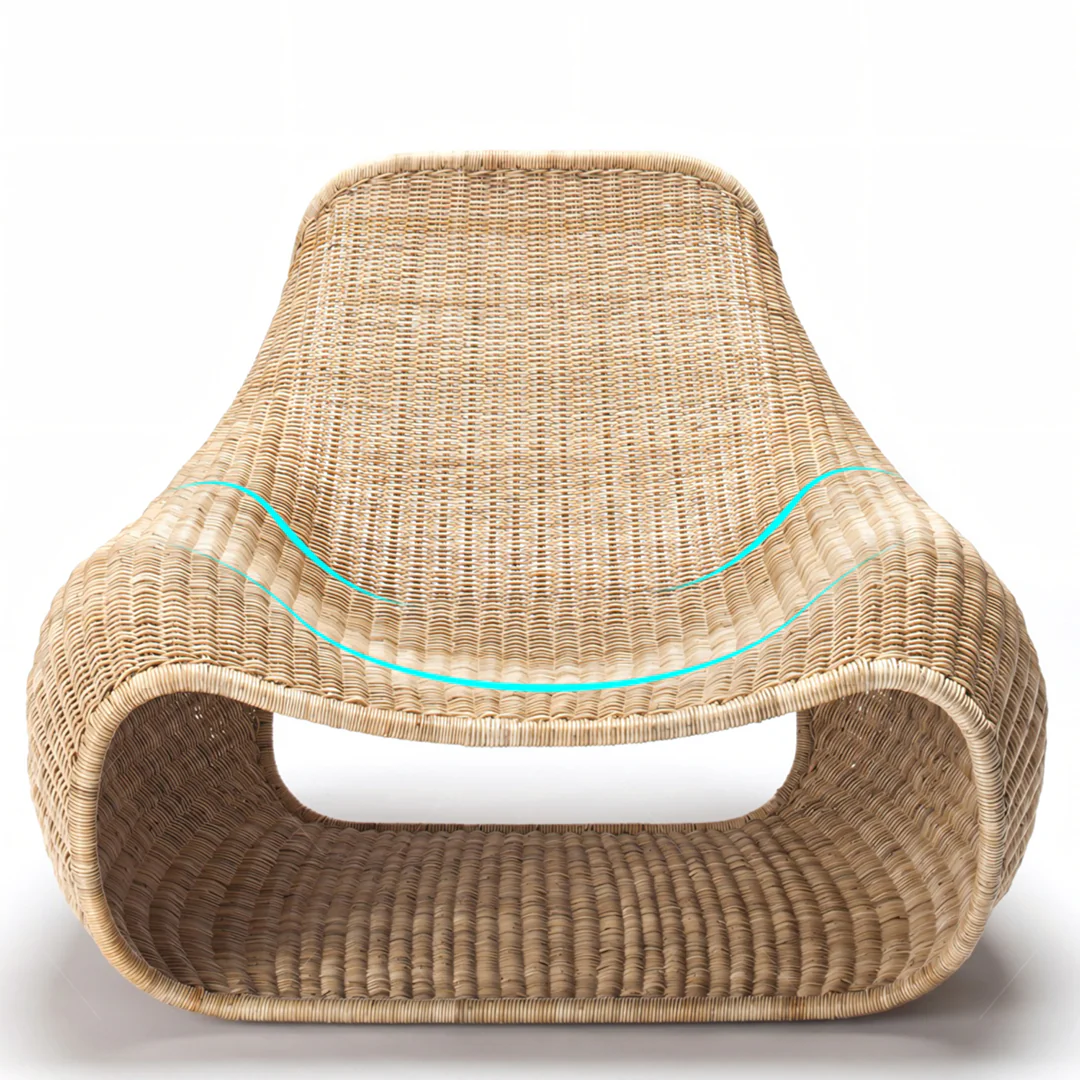 Serrano Outdoor Lounge Chair With Footstool, Rattan - Image 7