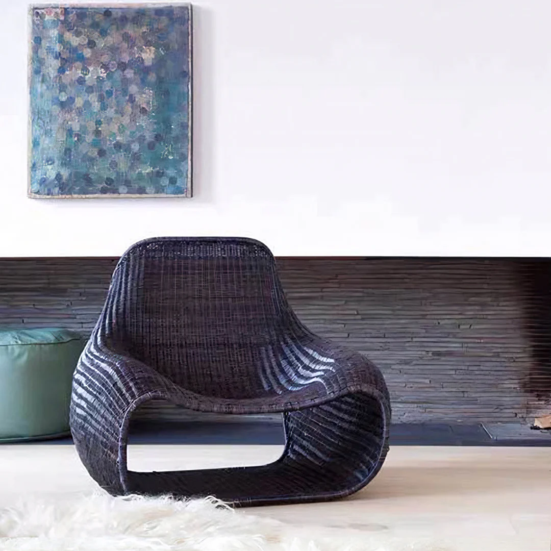 Serrano Outdoor Lounge Chair With Footstool, Rattan - Image 9