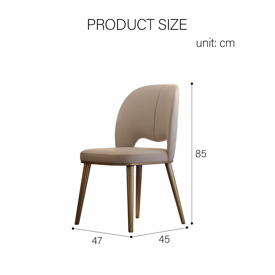 Shankar Leather Dining Chair, More Leg Colours - Image 10