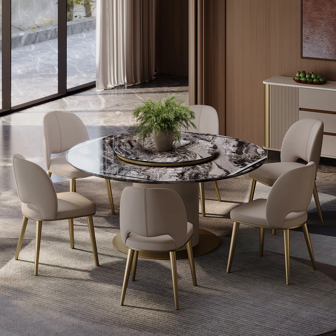 Shankar Leather Dining Chair, More Leg Colours - Image 2