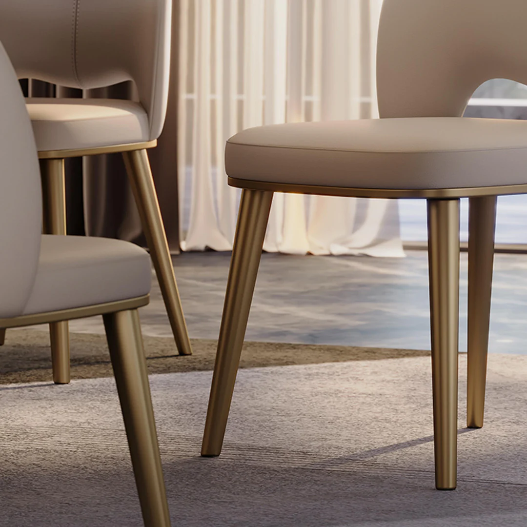 Shankar Leather Dining Chair, More Leg Colours - Image 8