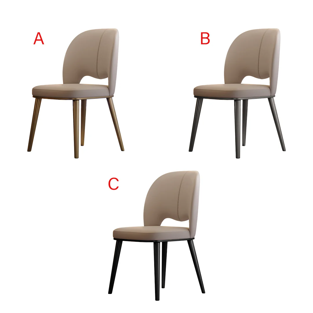 Shankar Leather Dining Chair, More Leg Colours - Image 9
