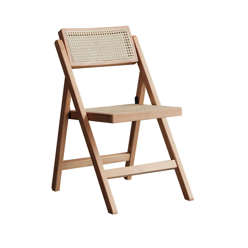 Silvia Foldable Rattan Dining Chair, Ash Wood - Image 5
