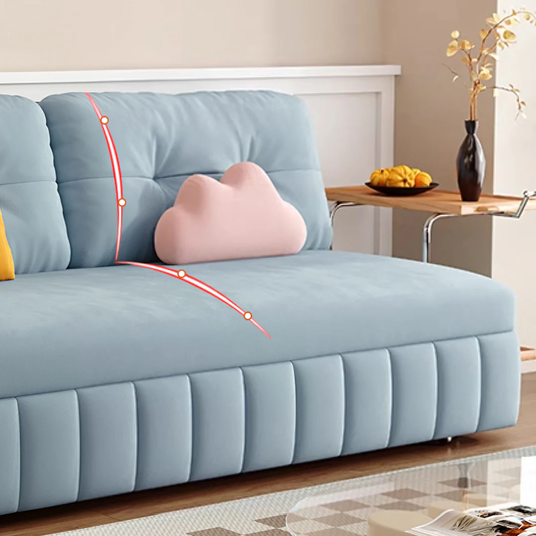 Sokolov Single Seater Sofa Bed, Two Seater Sofa Bed, Blue - Image 6