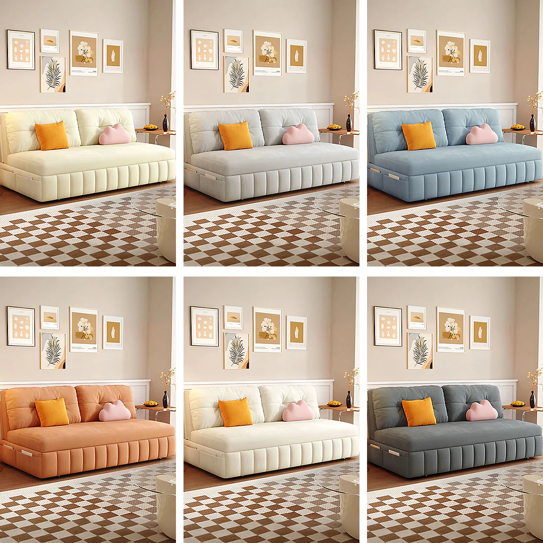 Sokolov Single Seater Sofa Bed, Two Seater Sofa Bed, Blue - Image 9
