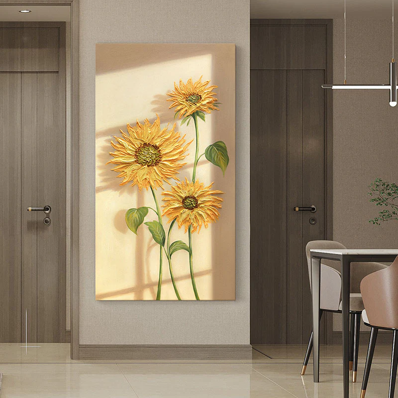 Sunflowers Leaves Framed Wall Art Print Multiple Size - Image 3