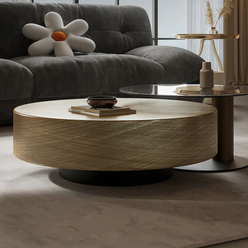 T94 Golden Nesting Coffee Table, Glass - Image 5