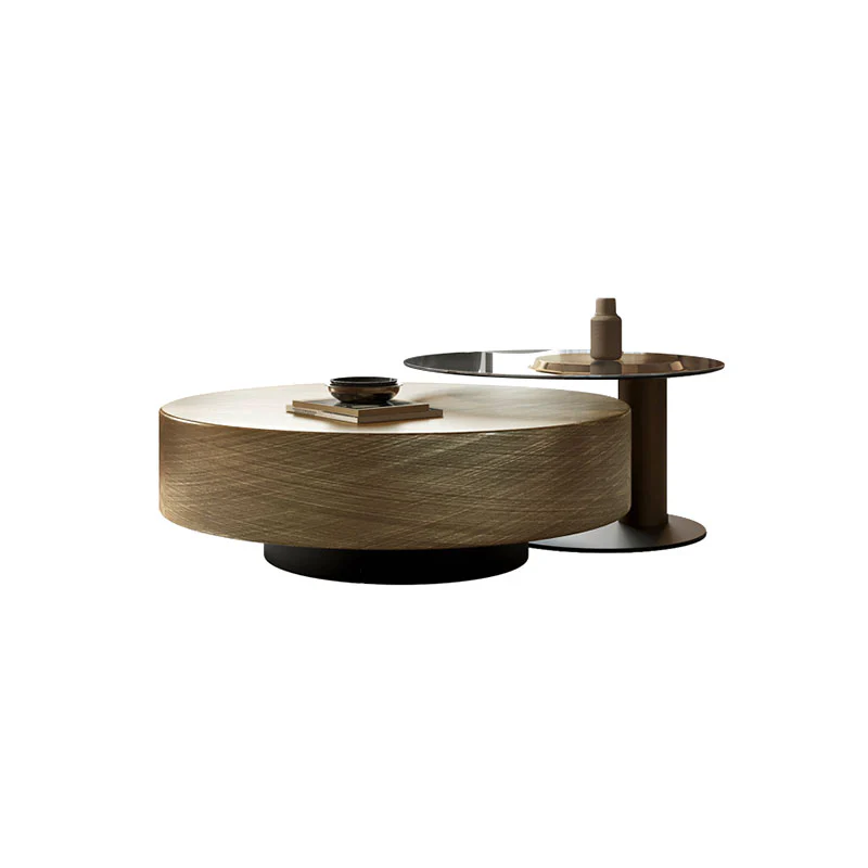 T94 Golden Nesting Coffee Table, Glass - Image 6