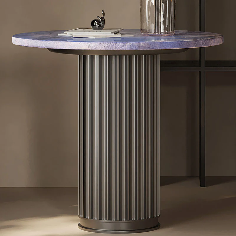 Tabitha Side Table, Purple & Marble & Aluminum Alloy - Image 2