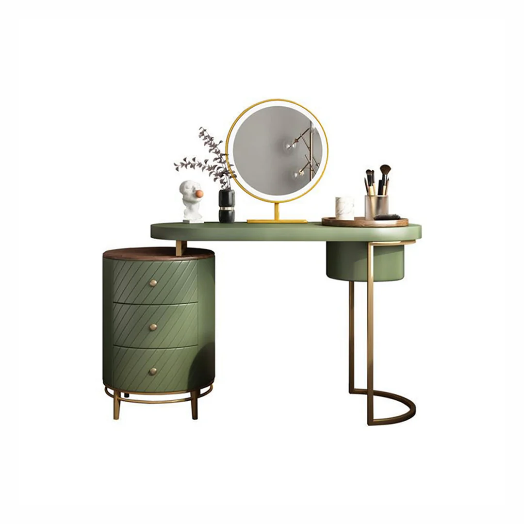 Tandy Dressing Table, Green/ White/ Black And Gold - Image 6