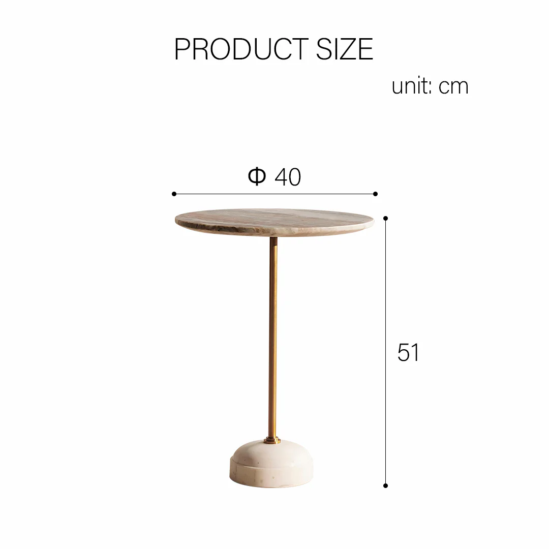 Tarantino Side Table, Marble - Image 8