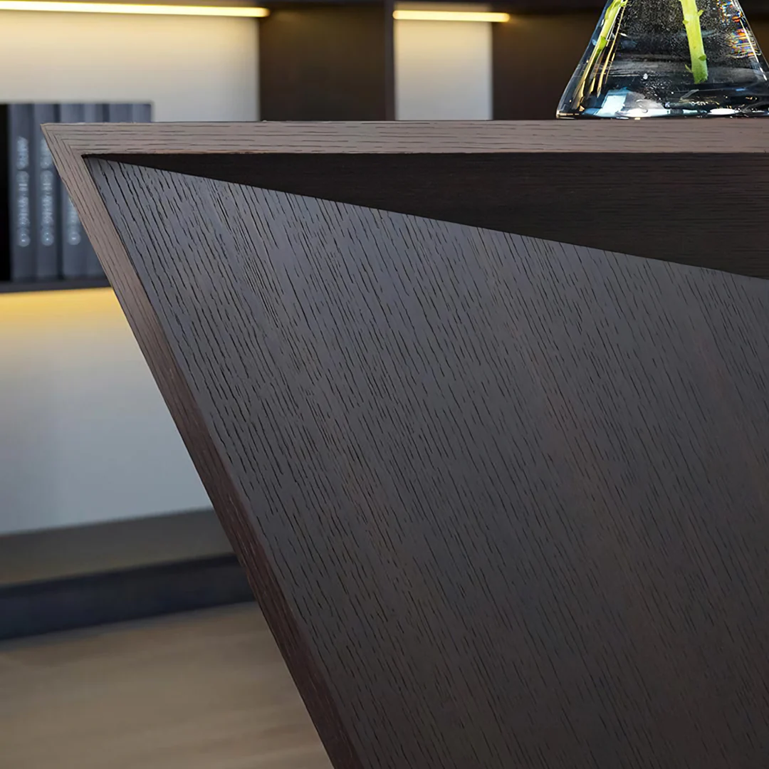 Tariq Modern Office Desk For Home, Black Wood - Image 6