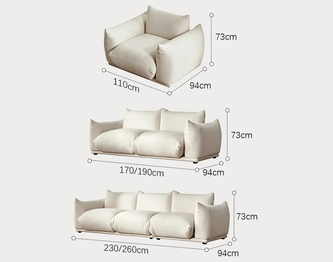 Tate Two Seater, Three Seater Sofa, Boucle Or Velvet, White - Image 13