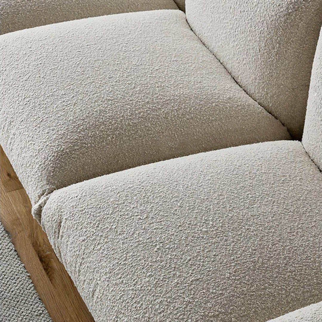 Tate Two Seater, Three Seater Sofa, Boucle Or Velvet, White - Image 8