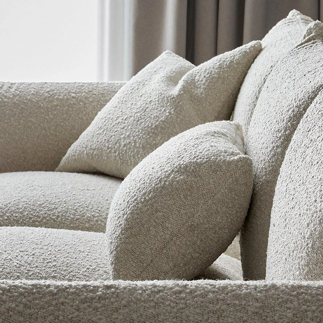 Tate Two Seater, Three Seater Sofa, Boucle Or Velvet, White - Image 9