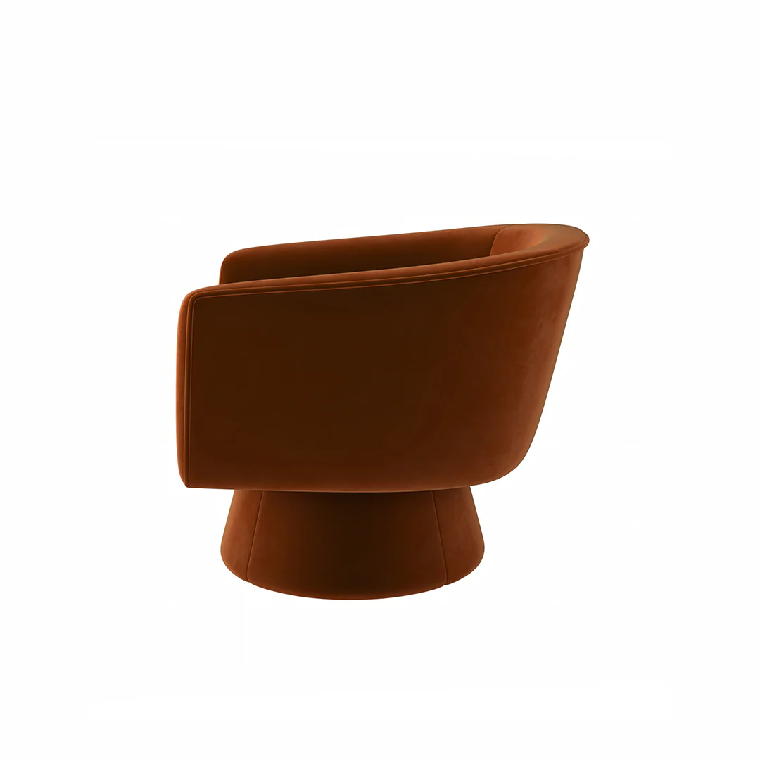 Tavares Swivel Armchair, Lounge Chair, Velvet - Image 5