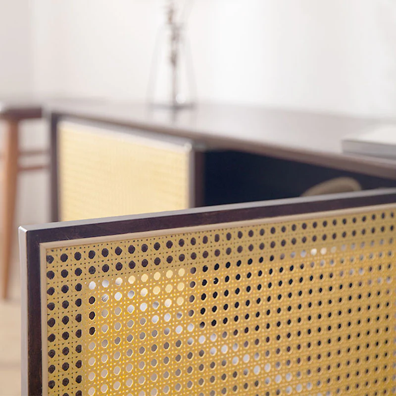 Tawny Rattan TV Stand, Wood - Image 4
