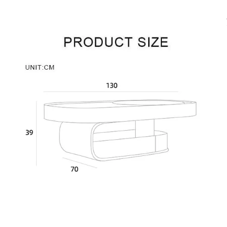 Tessa Coffee Table, With storage, Pink - Image 7