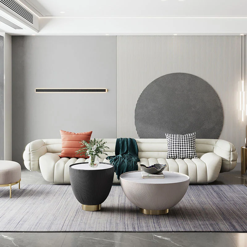 Theo Coffee Table Set, White & Black - Image 2