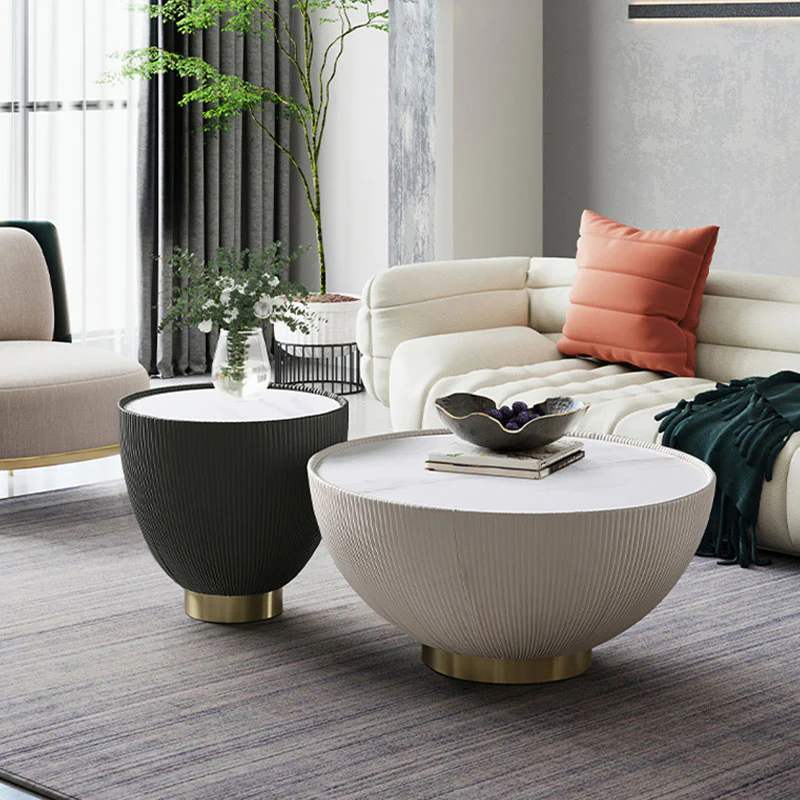 Theo Coffee Table Set, White & Black - Image 3