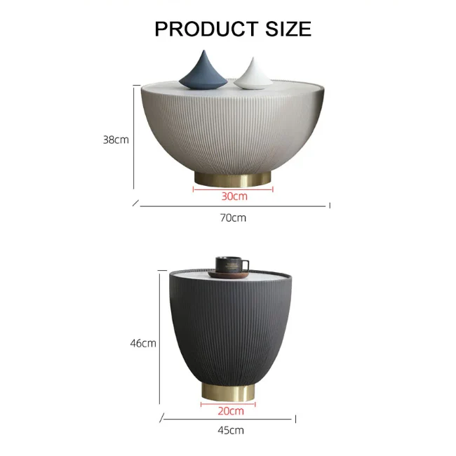 Theo Coffee Table Set, White & Black - Image 7