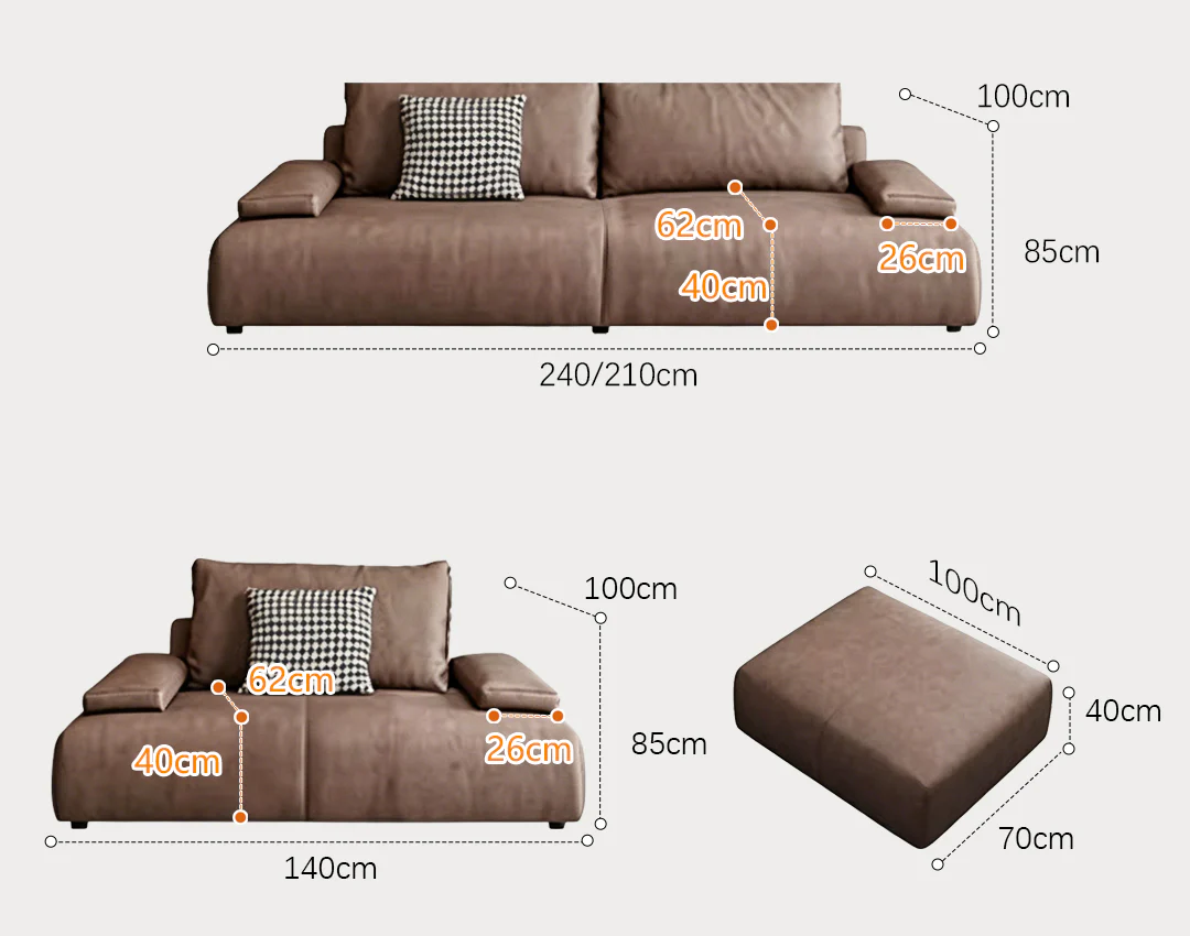 Theodore Tofu Single Seater, Two Seater, Three Seater, Four Seater Sofa, Off White - Image 6