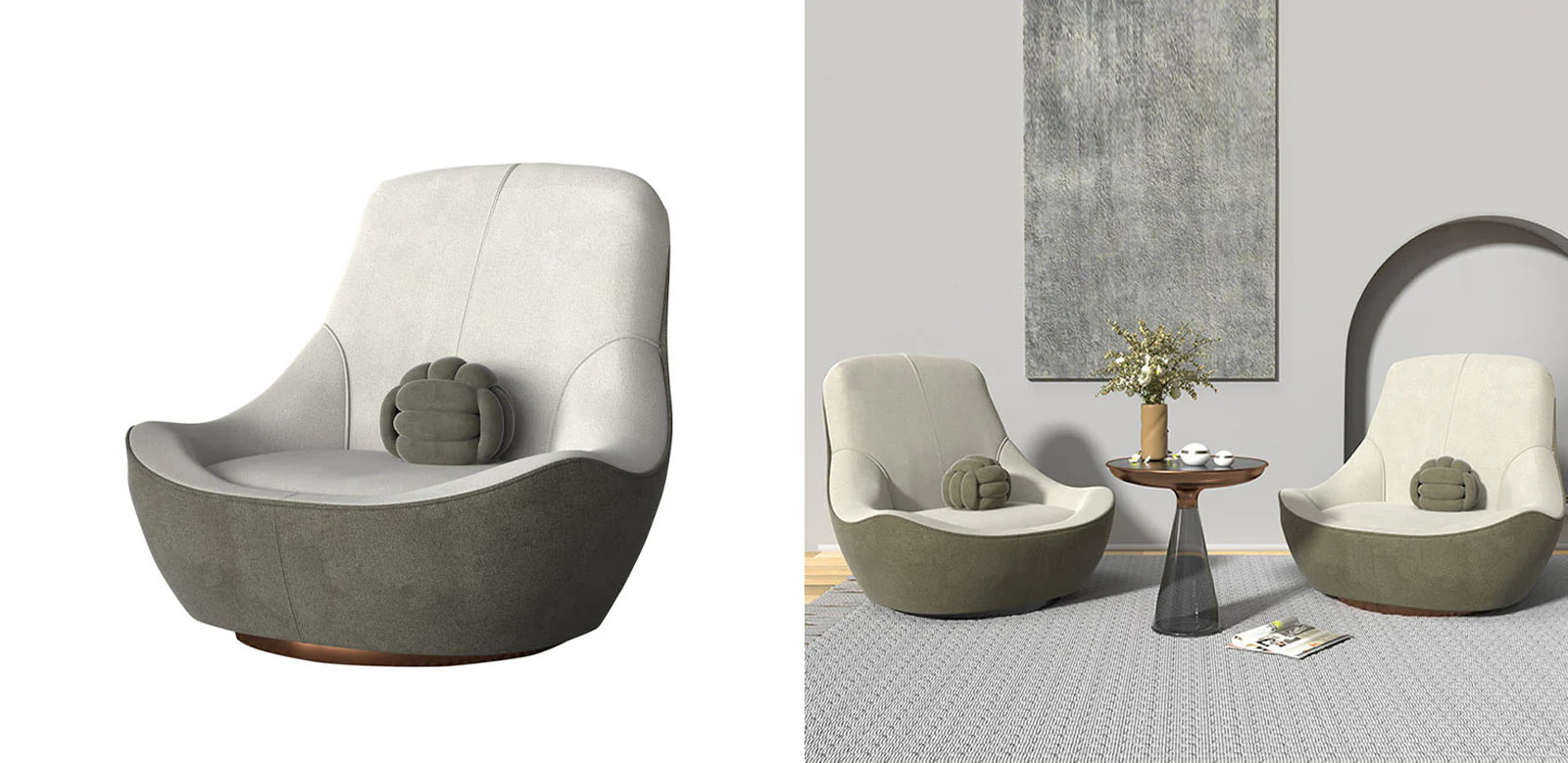 Topchance Icon Armchair, Suede - Image 5