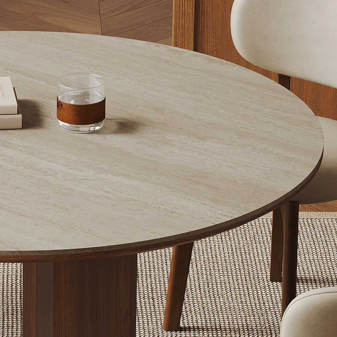 Toure Round Dining Table, Sintered Stone - Image 3